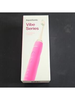 Aquasonic Vibe Series Ultra-Whitening Toothbrush pink IPX7 Waterproof